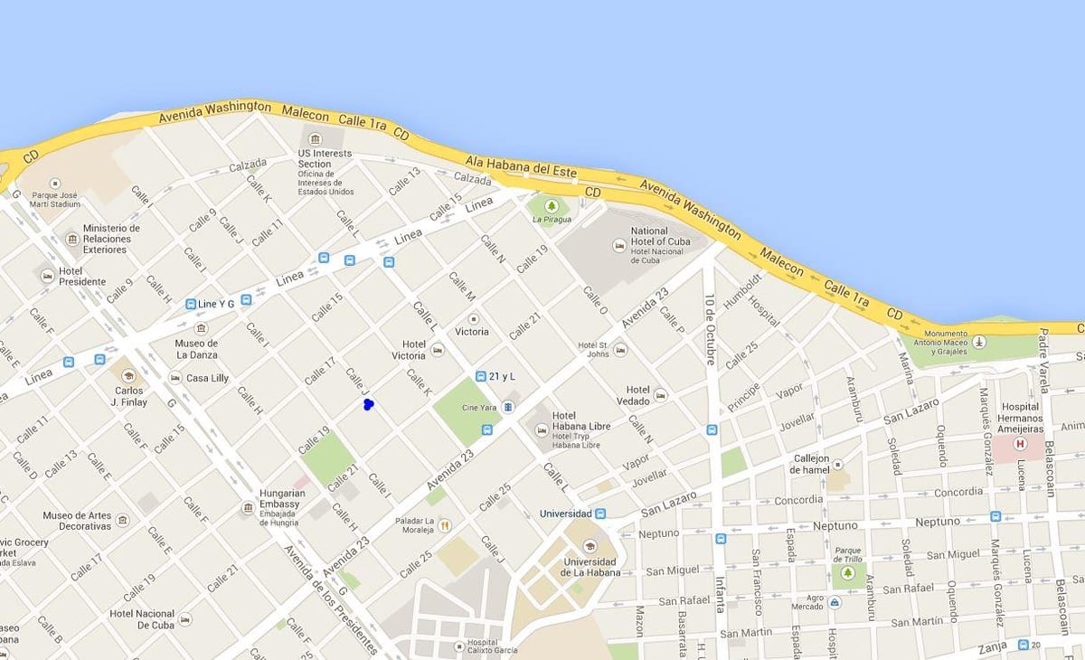 vedado نقشه