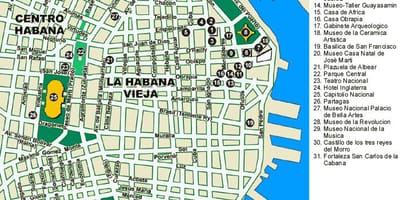 نقشه بندر هاوانا نقشه