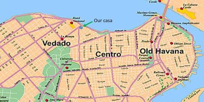 نقشه vedado هاوانا کوبا